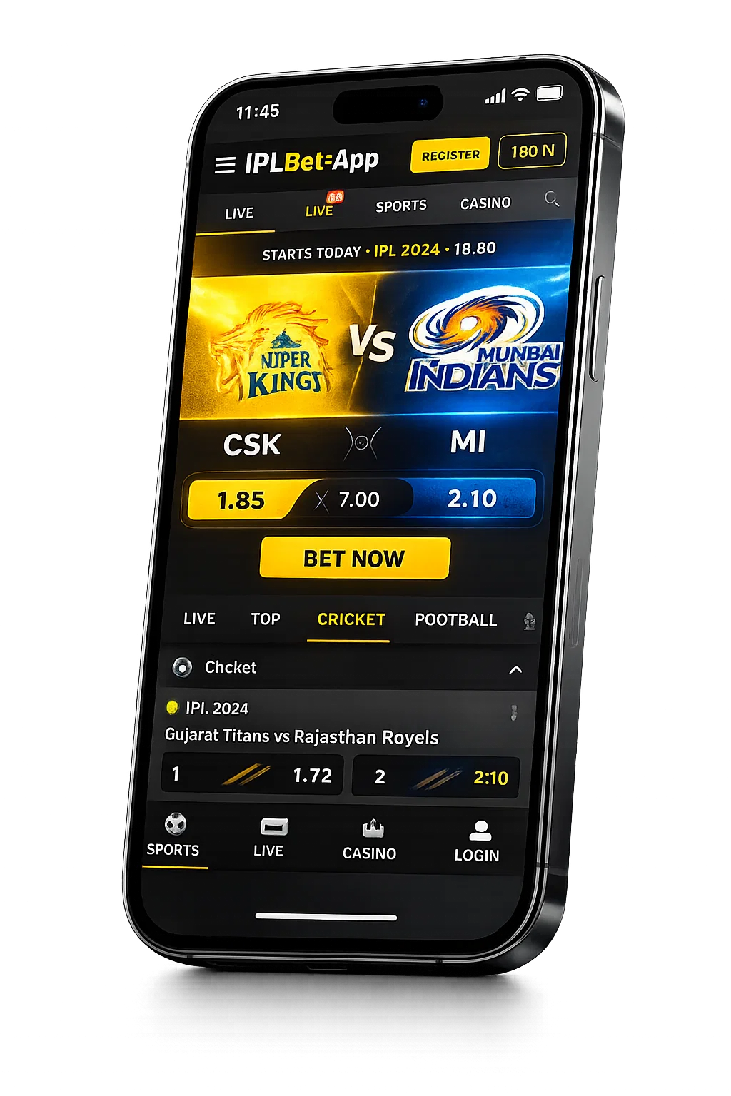 IPLBet App — IPL betting on mobile
